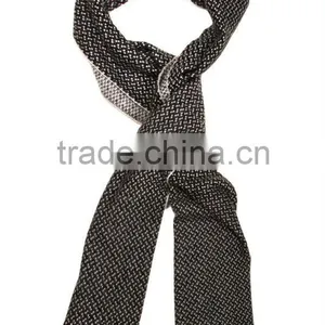 Black Grey Men Acrylc Scarves thumbnail-1