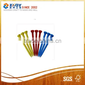 Mixed Color Bulk Wholesale Short Wooden Golf Tees thumbnail-1