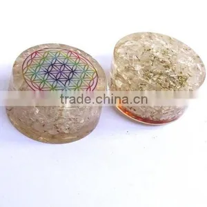Crystal Quartz Chakra Flower Of Life Orgonite Energy Tower Buster thumbnail-4