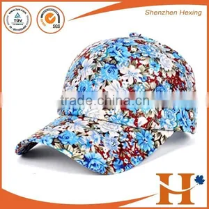 Colorful Flower Sports Hats, Custom Girls Golf Sports Cap, High Quality Women Sprots Hat thumbnail-5