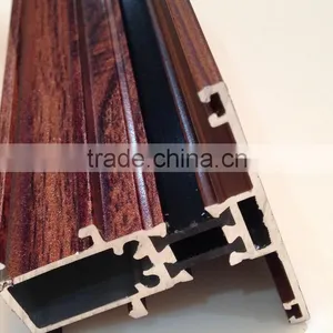 Wood Grain Finish Aluminum Glass Window thumbnail-5