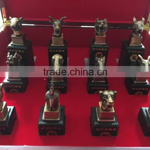 Hetian Jade Seal, Bronze-plated Jade Seal Craft thumbnail-1