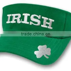 Green Flat Embroidery Sun Visor Cap thumbnail-1