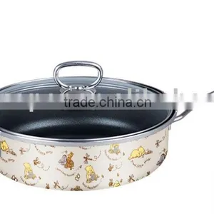 ECY,porcelain Enamel Non-stick Low Pot-enamelware thumbnail-1
