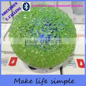 Portable Crystal Snowball Bluetooth Speaker With TF Card thumbnail-1