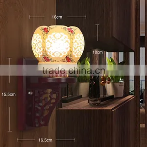 Jingdezhen Hollow Pastel Living Room Wall Lamp Led Wall Light thumbnail-2