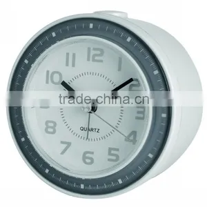 High Quality Big WHITE Analog Touch Light Alarm Clock thumbnail-3