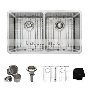 Kitchen Accessories Stainless Steel Cheap Undermount Double Handmade Italian Kitchen Sink thumbnail-2