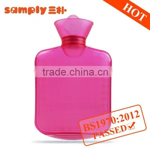 BS Standard PVC Water Bottle 750ml Small Cross-hatched Pink thumbnail-1