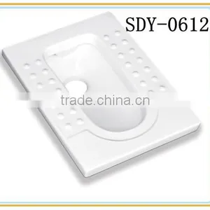 White Bathroom Toilet Pan wc Ceramic Squatting Pan Toilet thumbnail-1