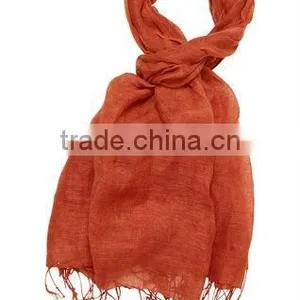Solid Colour Linen Scarves thumbnail-1