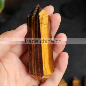 Natural Yellow Tiger Eye Crystals Healing Stones Point thumbnail-2