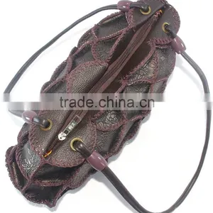 Antique Color Leather Bag Vintage Totally Handmade Crafts Top Quality Factory Price thumbnail-1
