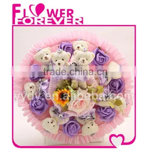 Stuffed Bear Bouquet Couple Wedding Gift thumbnail-4