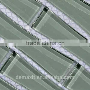 Green Color Bamboo Design Crystal Glass Mosaic for Swimming Pools thumbnail-4