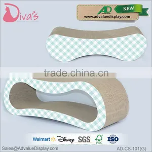 Wholesale Pet Toy Product Manufacturer Corrugated Indoor Cat House Cardboard Cat Scratcher With Catnip thumbnail-4