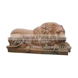 Carved Marble Lion Statue thumbnail-1