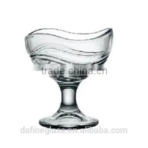 175ml Creative Ripple Shape Glass Ice Cream Bowl Glass Dessert Fruit Salad Bowl Water Ice Cup thumbnail-1