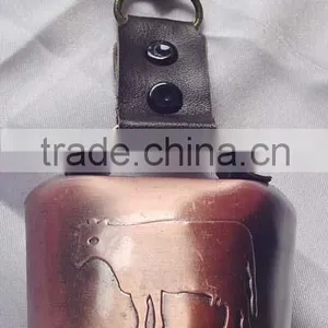 Metal Cow Bell With Leather Strap A2-179c thumbnail-1