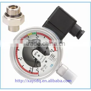 All Stainless Steel Oil Filled Electric Contact Mpa Pressure Gauge With Alarm With Temperature Compensation thumbnail-2