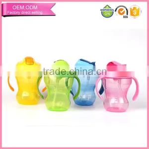 2016 Popular Kid 260ml Green Drinking Straw Bottles Sippy Bottle thumbnail-1