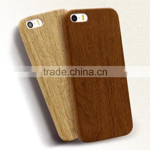 LZB Hot Sell PU SKin Cover for Iphone 5s Wood Case thumbnail-1