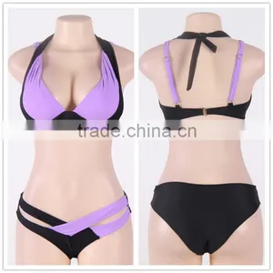 Padded Push up White Bikini Swimwear for Mature Women thumbnail-1