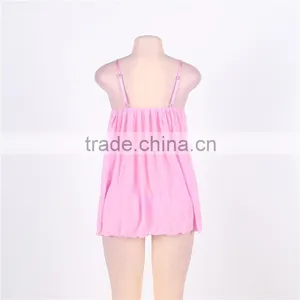 New Arrival Pink Color Sleeveless Open Girls Sexy Babydoll Women Sexy Lingerie thumbnail-6