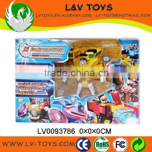 Interesting Cone Transform Toys Robot With Light and Sound thumbnail-1