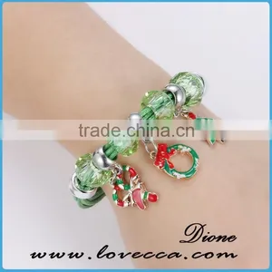 New Christmas Gift Charm Bracelet Bracelet Jewelry Santa Claus Christmas Tree Paracord Bracelets thumbnail-4