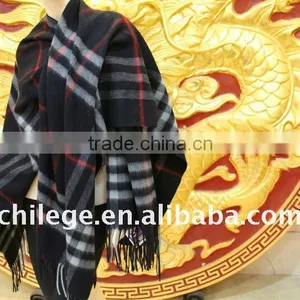 Fashion Wool/cashmere Checked Ladies Scarves thumbnail-1