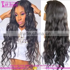 Part Anywhere Natural Color Loose Wave Lace Front Wig 100% Virgin Russian Hair Cheap Lace Front Wig With Baby Hair thumbnail-1