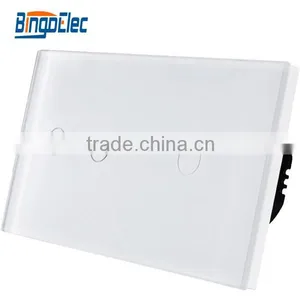 UK 3 Gang Toughened Glass Panel Led Light Switch Plate thumbnail-4