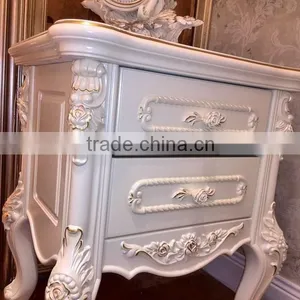 French Style Nightstand Oak Wood Night Stands thumbnail-1