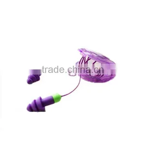 Silicone Gel Purple and Green Earplugs With Box thumbnail-5