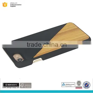 Wood Bamboo Combination Phone Case Leather Case for Iphone 7 thumbnail-6