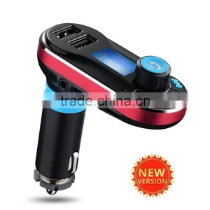 New Design Dual Usb Wireless Bluetooth Car FM Transmitter MP3 Player Car Kit Charger for IPhone6 Samsung thumbnail-2