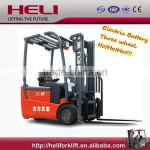Heli Brand G Series Three Wheel 1.5 Ton Electric Forklift Price thumbnail-1