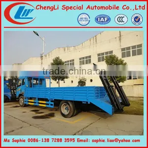 FAW Flat Bed Trucks 8 Ton Excavator Chassis Truck ,Excavator Loading Truck thumbnail-1