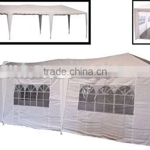 3*9m PE Gazebo With Two Sidewalls and Doors thumbnail-1