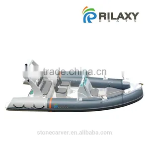 Rilaxy Factory Directly 5.2m 17ft Dual Layer Fiberglass Hull Rigid Inflatable Boat RIB520A thumbnail-1