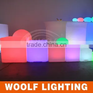 Modern Brief Design Rechargeable Luminous LED Lighting Cube Chair Cube Seat thumbnail-1