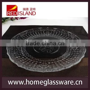 2016 Hotsale CLEAR PASTRY CAKE PLATE OR PLATTER SWEETS DESSERTS ROUND CLEAR CHINESE GLASS thumbnail-4
