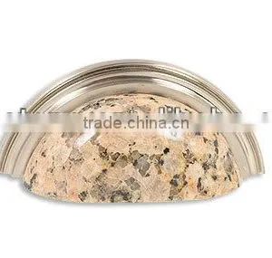 Cup Pull-MN-BN Granite Pull Cup Pull Brushed Nickel for Kitchen and Bathroom thumbnail-1
