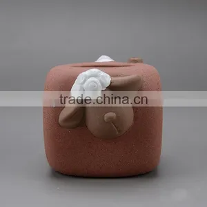 Choi Sand Pottery Crafts Cartoon Animal Small Ceramic Flower Pots thumbnail-3