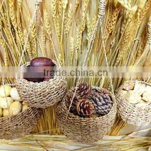 100%handmade Craft Exquisite Wicker/willow Straw Flower Basket thumbnail-1