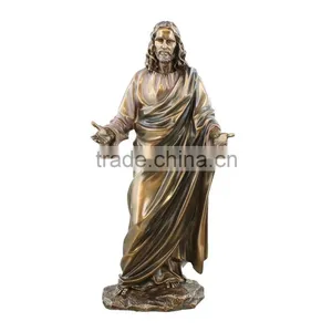 12"Custom Cold Cast Bronze Resin Jesus Catholic Religious Items thumbnail-1