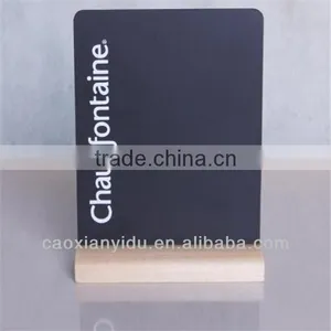 Free Standing Wooden Chalkboard With Wooden Stand For Advertisement Chalkboard Showing thumbnail-1