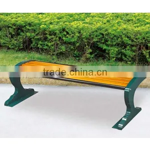 Rustic Cast Wrought Iron Wooden Garden Bench thumbnail-1