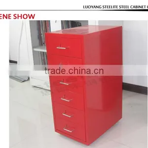 Kid Furniture Make in China 6 Metal Drawer Mobile Storage Cabinet Unit thumbnail-4